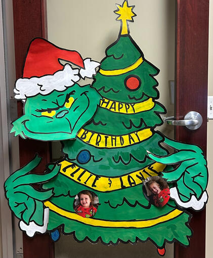 Grinch Birthday Banner